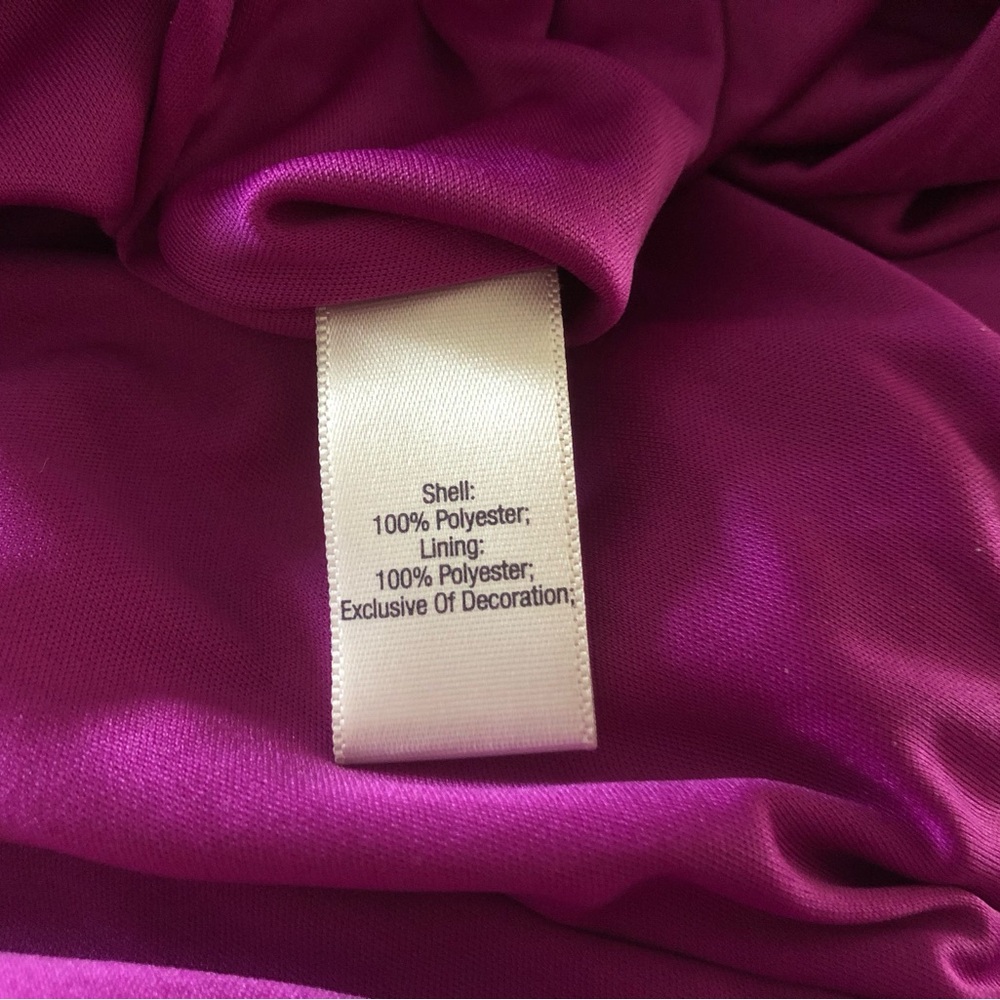 Jennifer Lopez Magenta Maxi Dress Size 2X Regal Vibrant Grecian Vibe Flowing - Picture 4 of 10